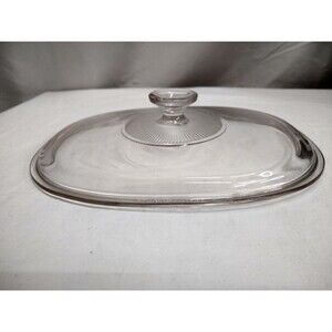 Vintage Pyrex Clear Oval Glass Replacement Lid DC1 1/2C-A #20 Made in the USA